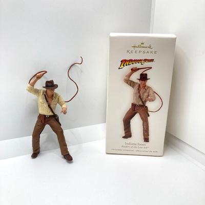 LOT 262: Vintage Darth Vader Mask, Star Wars Trilogy VHS Set, Hallmark Batman / Indiana Jones Ornaments and "The Menacing...