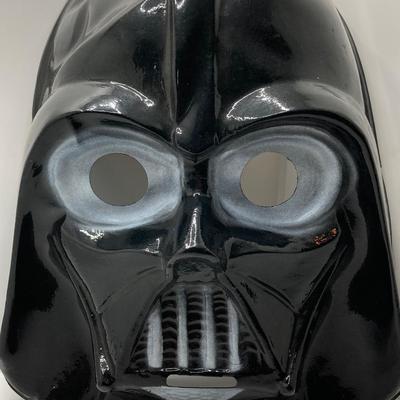LOT 262: Vintage Darth Vader Mask, Star Wars Trilogy VHS Set, Hallmark Batman / Indiana Jones Ornaments and "The Menacing...