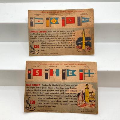 LOT 265: Collection of Bronze Decorative Pencil Sharpeners and Vintage Train and Ship Collectible Cards