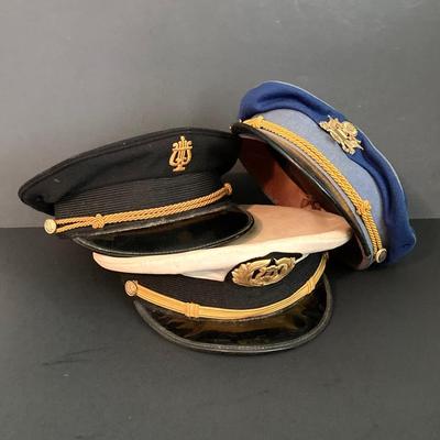 LOT 267: Collection of Three Vintage Captain Style Hats - Kuenzel Bros Philadelphia and More