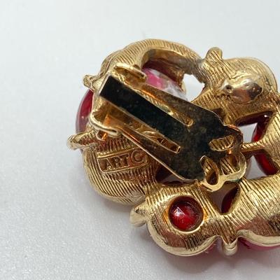 LOT 268: Flora Book Style Storage filled with Large Collection of Fashion Jewelry - Art and Huppke Included