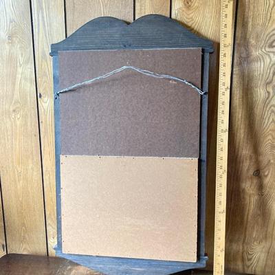 LOT 269: Vintage Wood Furkin Bucket, Sugar Sack and Wooden Chalk Board