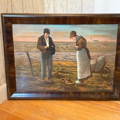 LOT 270: Couple Praying - The Angelus Style Wall Hanging