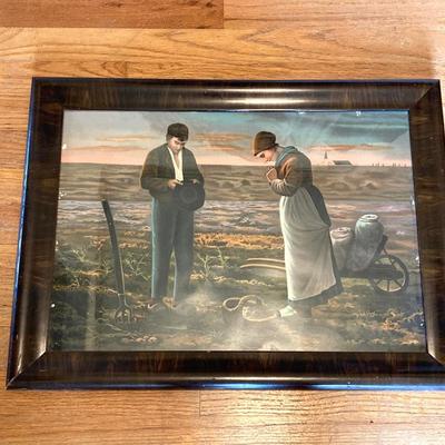 LOT 270: Couple Praying - The Angelus Style Wall Hanging