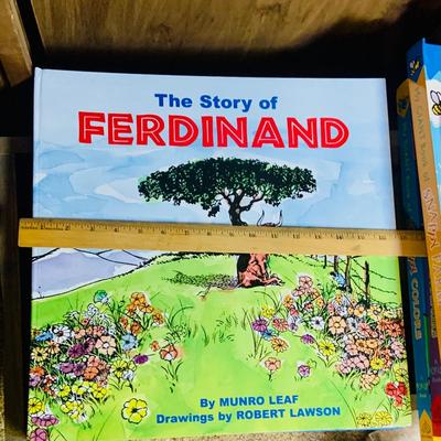 LOT 271: Wooden “Once Upon a Time” Cradle Loaded with Plush Animals and Oversized Children’s Books