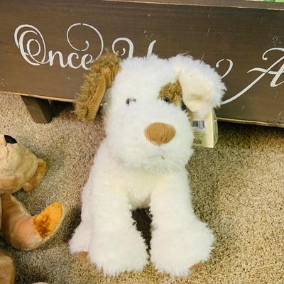 LOT 271: Wooden “Once Upon a Time” Cradle Loaded with Plush Animals and Oversized Children’s Books