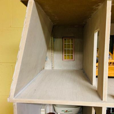 LOT 274: Beautiful Victorian Style Doll House Loaded with Accessories Blue and Red Children’s Desk