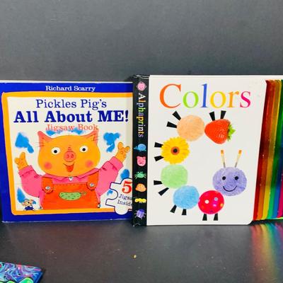 LOT 281: Assortment of Young Children’s Educational Toys, Books and Puzzles By Fisher Price and More