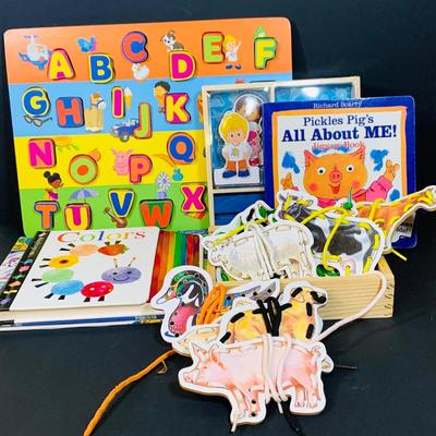 LOT 281: Assortment of Young Children’s Educational Toys, Books and Puzzles By Fisher Price and More