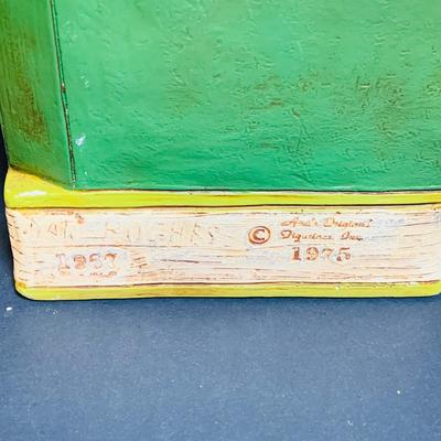 LOT 282: Who Knew - Set of Two (2) Ann’a Original 1975 Chalk Ware Professor Owl Book Ends by Dan Hughes and a Collection of “World’s...