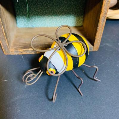 LOT 284: Bee-utful Rustic Collection of Bee Inspired Baskets, Plushes, Honey Pot, Woven Hive and Much More