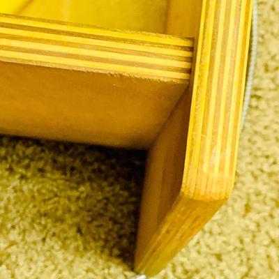 LOT 285: Thomas & Friends Wood Train Table with Drawer and Plastic Road Set