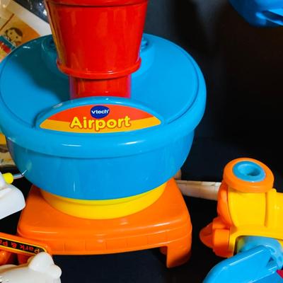 LOT 286: Collection of Children’s Toys Including Mr. Potato Head, V-Tech Airport Pieces, Fisher Price Puzzle and More