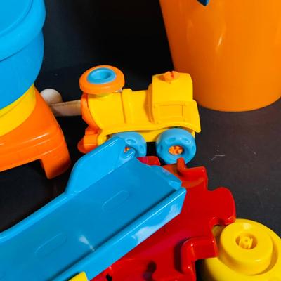 LOT 286: Collection of Children’s Toys Including Mr. Potato Head, V-Tech Airport Pieces, Fisher Price Puzzle and More