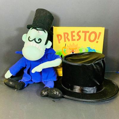 LOT 288: Collection of Plushes Curious George, Paddington, Snidely Whiplash, Dudley Do Right’s Horse, Books and More