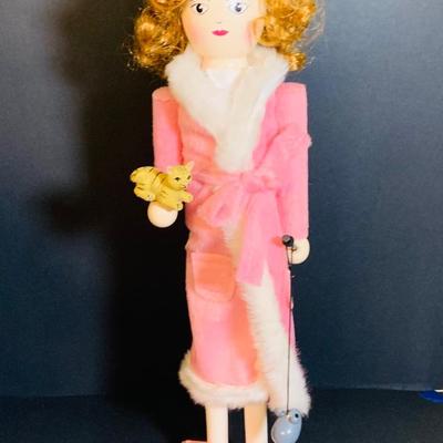 LOT 290: Crazy Cat Collection Featuring Cat Lady Nut Cracker, Cat Lamp, Books, Plush Wicker Basket Cat Toy and More