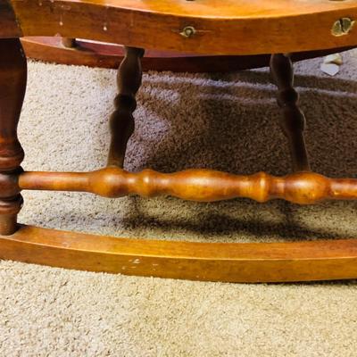 LOT 292: All Sizes of Wooden Rockers - Antique Wooden Rocking Char, Two Children’s Rocking Chairs and Child’s Size Desk Chair