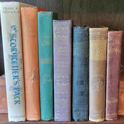 LOT 298: Seven Assorted Vintage Books - Dickens and More