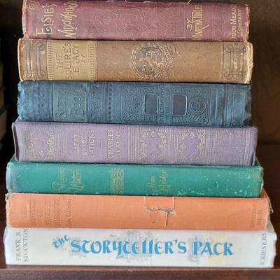 LOT 298: Seven Assorted Vintage Books - Dickens and More