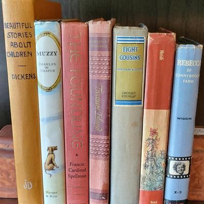 LOT 301: Seven Assorted Vintage Hard Back Books - Dickens and More