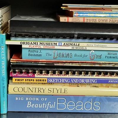 LOT 309: Bookshelf of Various Crafting Books