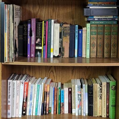 LOT 310: Two Bookshelf Rows of Assortment of Christian Books