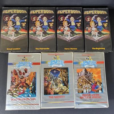 LOT 312: Eighteen Assorted Christian Cartoon VHS Tapes