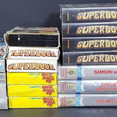 LOT 312: Eighteen Assorted Christian Cartoon VHS Tapes