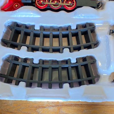 LOT 316: FAO Schwarz 30-Piece Motorized Train Set in Original Box