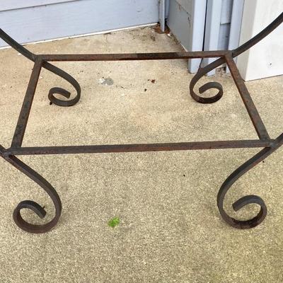 LOT 317: Metal Circular Firewood / Log Storage Rack and Painted Black Coal/Ash Bucket with Handle