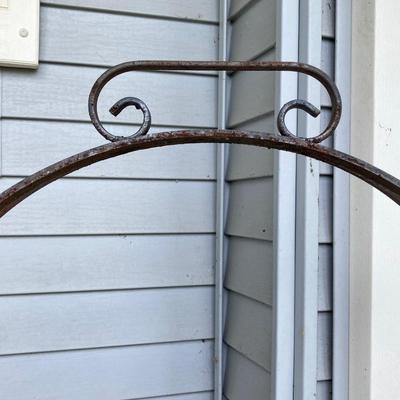 LOT 317: Metal Circular Firewood / Log Storage Rack and Painted Black Coal/Ash Bucket with Handle
