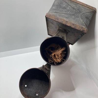 LOT 319: Antique / Vintage Bee Keepers Supplies Bee Smoker, Vintage Tins, Tokens, Notre Dame Matchbook and More