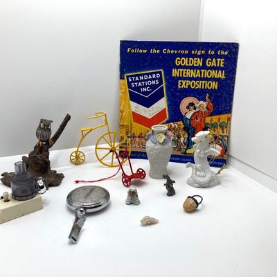 LOT 320: Vintage Collection - Bostitch Stapler and Staples, Door Knobs, Cabinet Hardware, Pedometer, Velvet Wall Covering and Much More