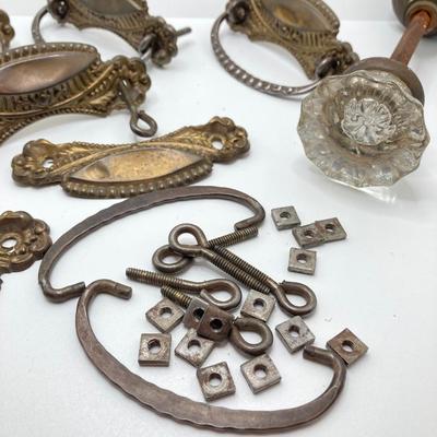 LOT 320: Vintage Collection - Bostitch Stapler and Staples, Door Knobs, Cabinet Hardware, Pedometer, Velvet Wall Covering and Much More