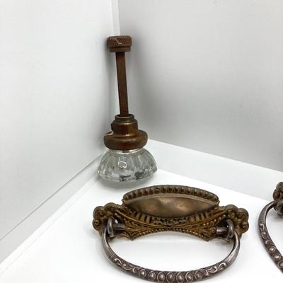 LOT 320: Vintage Collection - Bostitch Stapler and Staples, Door Knobs, Cabinet Hardware, Pedometer, Velvet Wall Covering and Much More