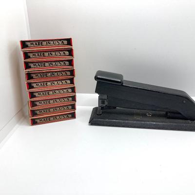 LOT 320: Vintage Collection - Bostitch Stapler and Staples, Door Knobs, Cabinet Hardware, Pedometer, Velvet Wall Covering and Much More