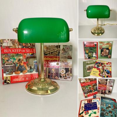 LOT 321: Banker's Desk Lamp with Informative Collectors Books