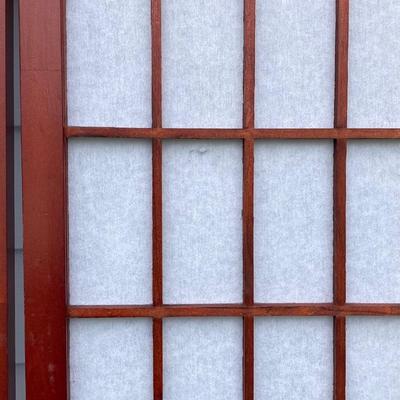 LOT 323: Pair of Wooden 3 Panel Privacy Room Dividers