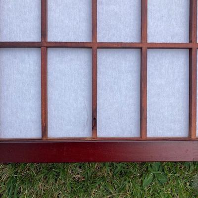 LOT 323: Pair of Wooden 3 Panel Privacy Room Dividers