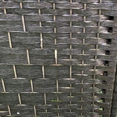 LOT 324: Black Woven Style 3 Panel Room Divider