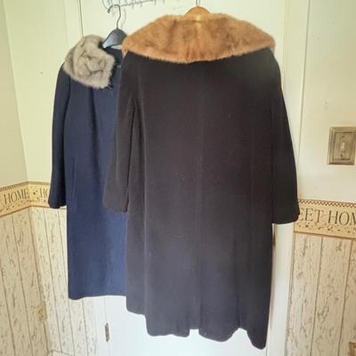 LOT 325 Vintage Fur Collared Coats: Helen Bick, Montclair NJ, Mary Lewis for Sears & Shagmor