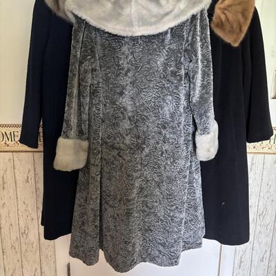 LOT 325 Vintage Fur Collared Coats: Helen Bick, Montclair NJ, Mary Lewis for Sears & Shagmor
