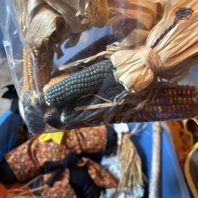 LOT 335: Large Collection of Fall Decor, Costumes. Straw Hats, Pilgrims and so much more