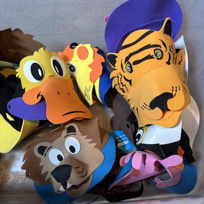 LOT 336: Fabulously Fun Lot of Animal Visors & Hats - This is an XXL Lot Sure to Keep Children Playing for Hours