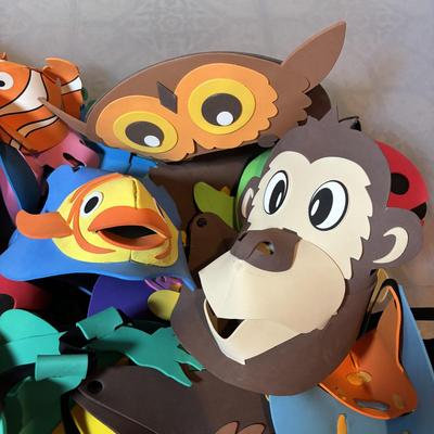 LOT 336: Fabulously Fun Lot of Animal Visors & Hats - This is an XXL Lot Sure to Keep Children Playing for Hours