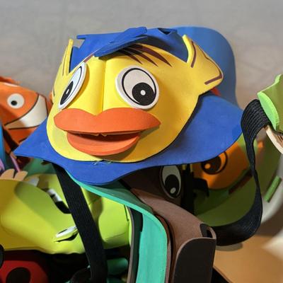 LOT 336: Fabulously Fun Lot of Animal Visors & Hats - This is an XXL Lot Sure to Keep Children Playing for Hours