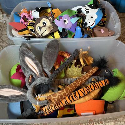 LOT 336: Fabulously Fun Lot of Animal Visors & Hats - This is an XXL Lot Sure to Keep Children Playing for Hours