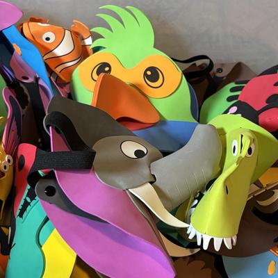 LOT 336: Fabulously Fun Lot of Animal Visors & Hats - This is an XXL Lot Sure to Keep Children Playing for Hours