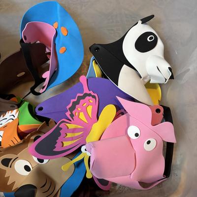 LOT 336: Fabulously Fun Lot of Animal Visors & Hats - This is an XXL Lot Sure to Keep Children Playing for Hours