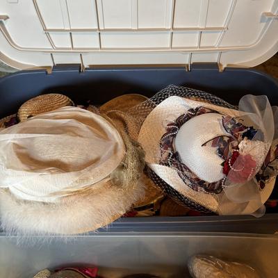 LOT 340: Straw Hat & More Collection: Many Shapes & Styles Great for Stage Props or Playtime